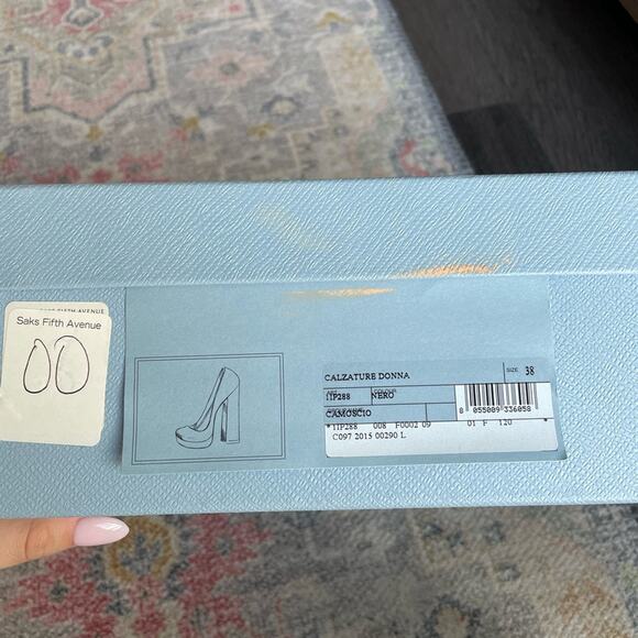 Prada Calzature Donna Camoscio Suede Heels Sz 38 8 - Picture 10 of 10